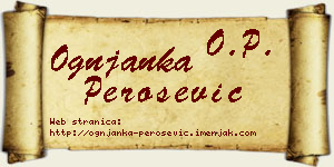 Ognjanka Perošević vizit kartica